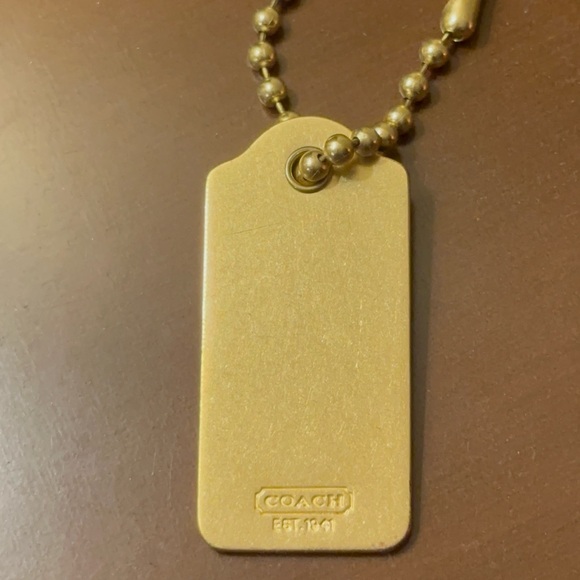 Coach Gold Metal Hangtag rare Y2K era Medium size - Picture 11 of 12